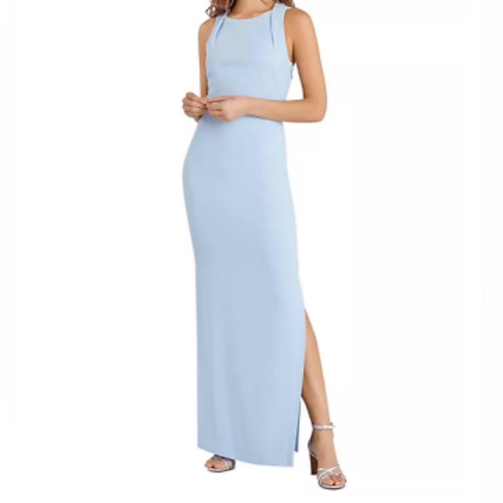 Whistles Tie Back Maxi Dress Blue